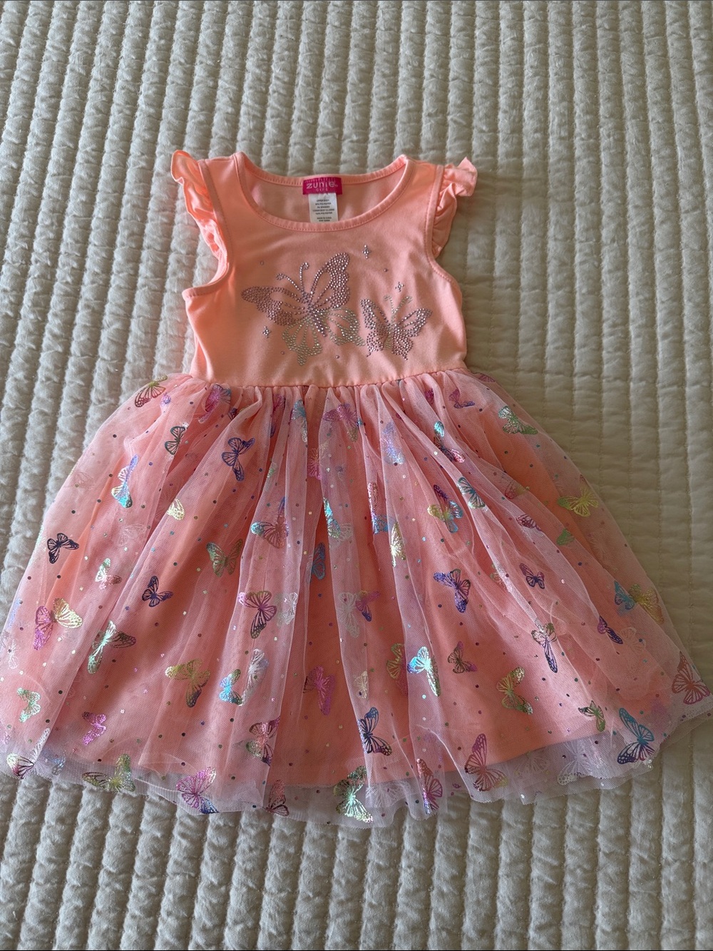 Pink Butterfly Tulle Dress for Girls